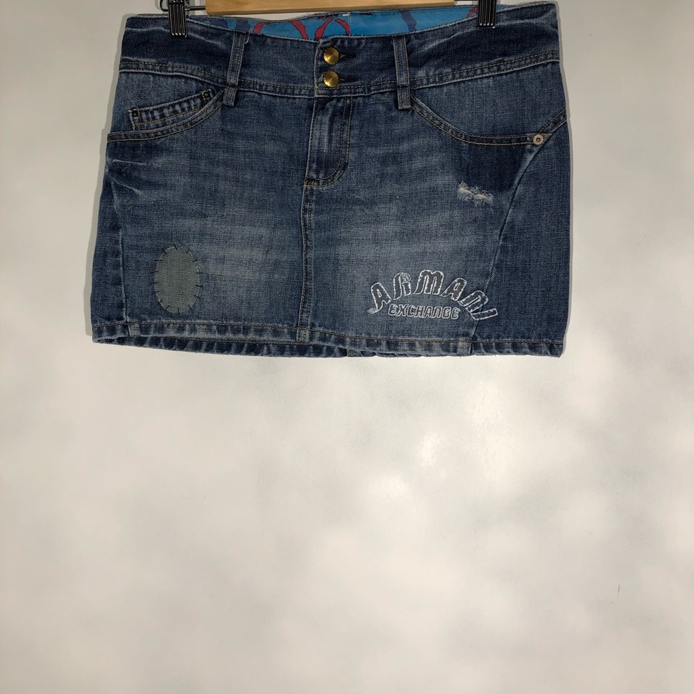 Armani Exchange Parched Casualโ Mini Skirt Size 8